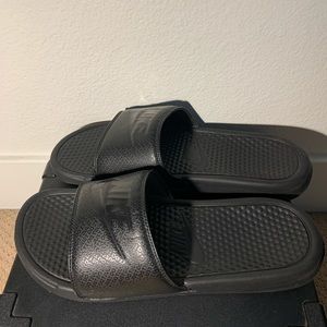 Black Nike Slides